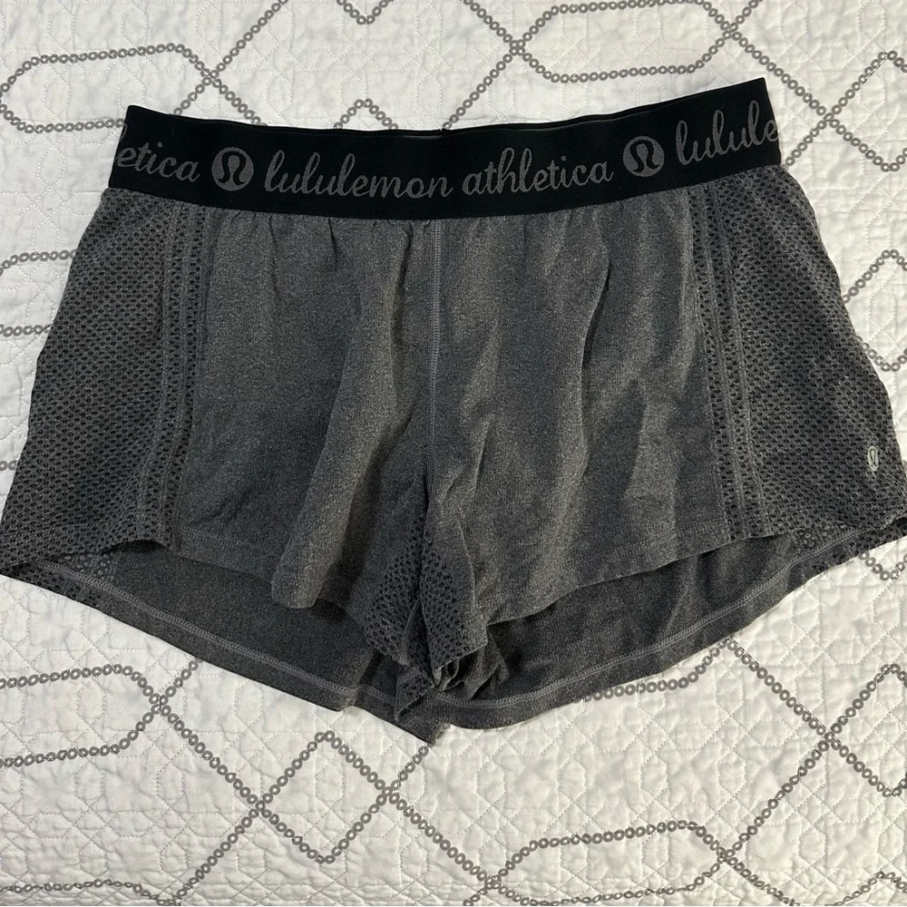 Lululemon Heather Gray Performance Shorts